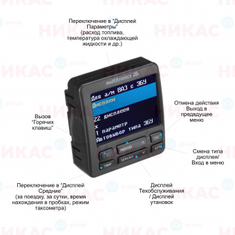 Бортовой компьютер Multitronics CL-580 (УАЗ Патриот, Газель Бизнес)